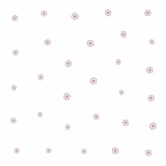 a white background with a pattern of small flowers