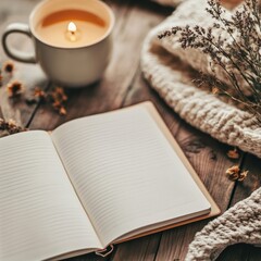 Fototapeta premium Cozy autumnal workspace