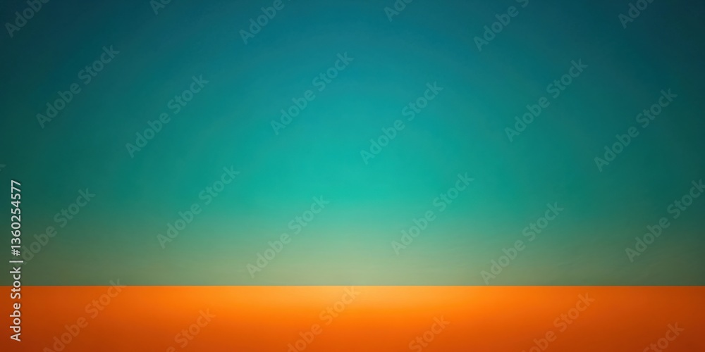 Aufkleber Abstract Teal and Orange Gradient Background for Design Projects