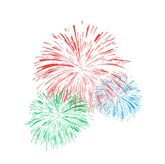 fireworks on the white background