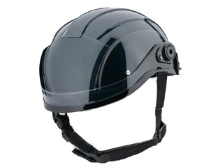 Fototapeta premium Close up Image of a Modern, Durable Heat-Resistant Helmet Visor with Scratches, Reflecting Safety and Protection in Industrial or Extreme Environments, Safety First