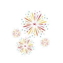 colorful fireworks vector illustration