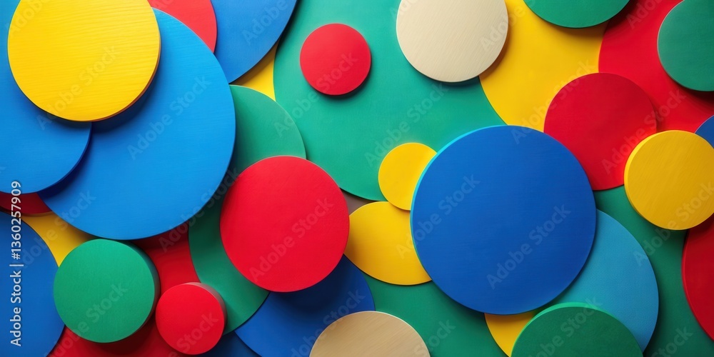 Aufkleber Abstract Colorful Overlapping Circles Design Featuring Vivid Hues