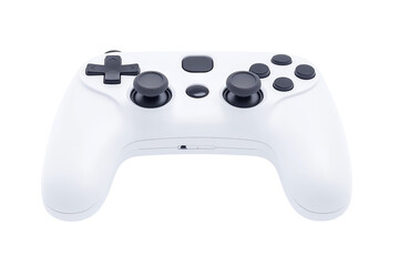 White controller with black buttons, isolated