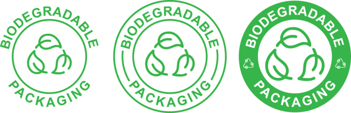 Biodegradable packaging labels