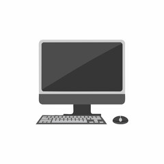 Fototapeta premium Simple Computer Setup Icon Illustration. vector image