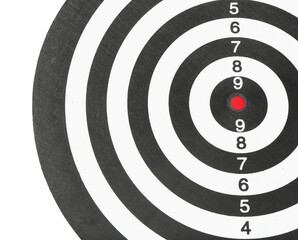One dartboard isolated on white. Sports equipment