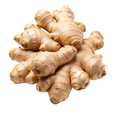 ginger root on white background