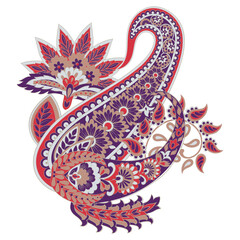 Paisley vector isolated pattern. Floral Vintage illustration