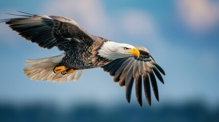 Majestic eagle soaring