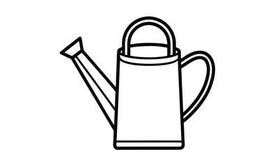 Watering can side view silhouette, Watering can icon, Watering can vector silhouette illustration