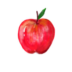red apple isolated on white