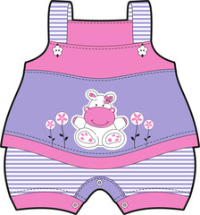 Cute Baby Overalls with Animal and Striped Patterns
