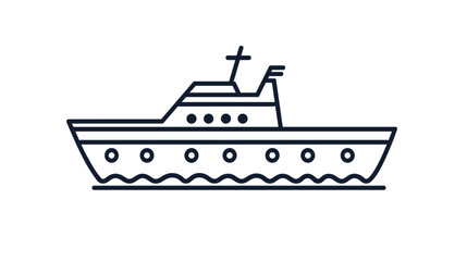 Passenger boat on the water for maritime travel and cruising experiences