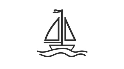 Sailboat on the waves for nautical adventures and maritime leisure