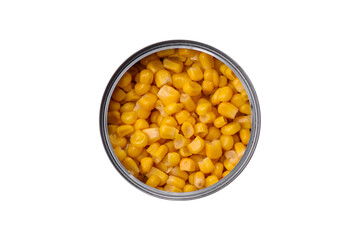 Sweet yellow canned corn in bowl