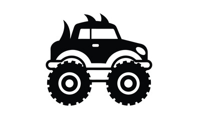 Cartoon monster truck silhouette, Cartoon Monster Truck  © SilhouetteForge