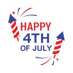 Obraz premium 4th July Typography Vector Illustration and Calligraphy | Independence Day T-Shirt Design
