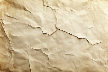 Old paper texture background with weathered, faded edges and creases, lending a vintage feel ideal for design projects or artistic overlays.