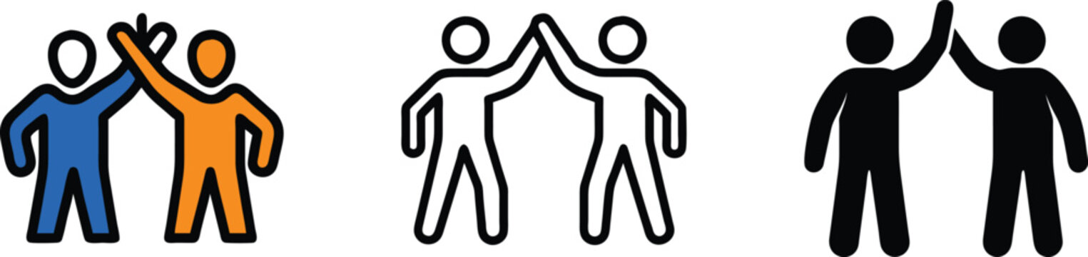 Teamwork Collaboration Partnership High Five Success Unity People