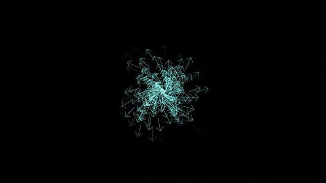 concentric arrows particle background.