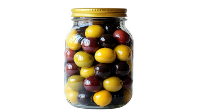 Assorted Olives in a Glass Jar