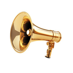 Golden Megaphone Announcement Loudspeaker Public Address System