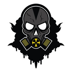 Obraz premium A skeletal skull with crossbones, a classic symbol