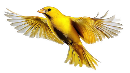 Obraz premium Golden Canary in Flight