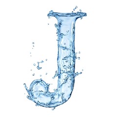 Flowing water letter J