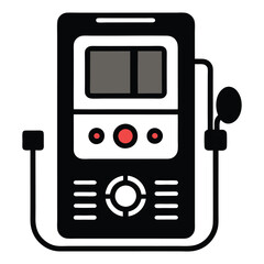 Digital audio player vector icon, a symbol of electronic music technology