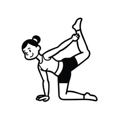 vector illustration of a man exercising