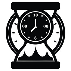 A classic black retro alarm clock rings, a vintage reminder of morning time