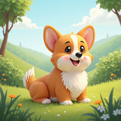 a cute cordi dog