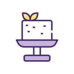 Tofu  icon vector