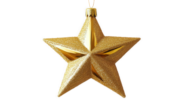 Golden Christmas Star Ornament