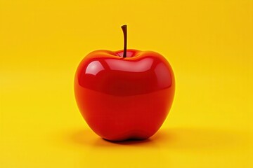 Obraz premium Red on bright yellow background