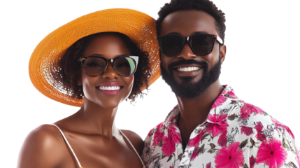 Couple Wearing Sunglasses and Hats