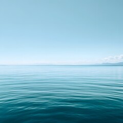 Obraz premium Calm waters meet the boundless horizon