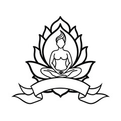 Obraz premium vector illustration of lotus