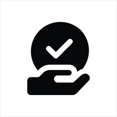 Icon representing a service that's been completed. filled