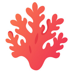 a vivid illustration of a red coral reef, showcasing its intricate and vibrant structure