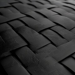 Obraz premium Dark Gray Woven Texture Close Up Intricate Interwoven Pattern
