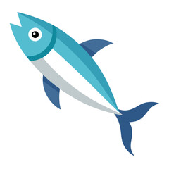 Fototapeta premium a cartoon image of a blue fish with its mouth open vector illustration
