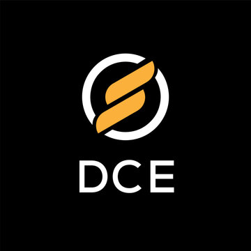 DCE creative minimalist letter logo.	
