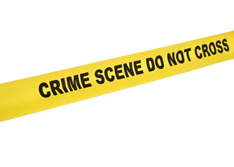 Crime Scene Tape isolated on a transparent background.
