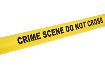 Crime Scene Tape isolated on a transparent background.