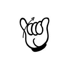 Finger gesture icon