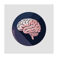 Brain solid icon vector illustration