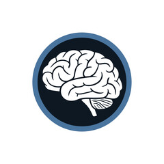 Brain solid icon vector illustration